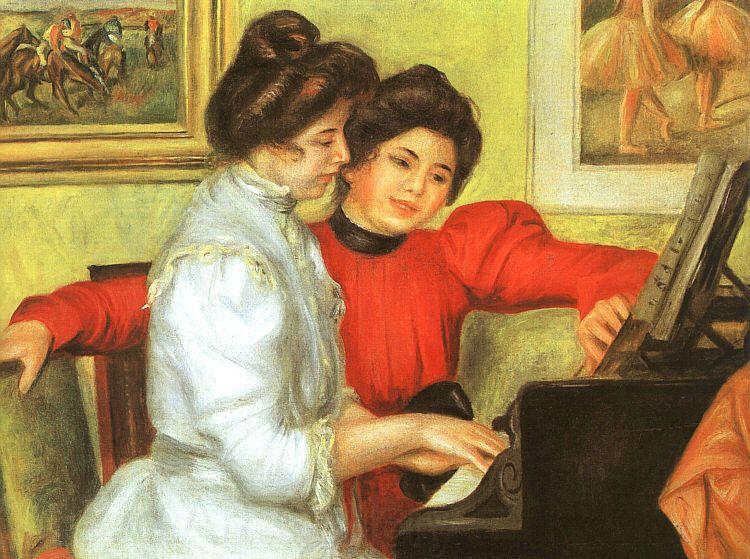 Pierre Renoir Yvonne and Christine Lerolle Playing the Piano